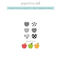 Papertrey Ink - Clear Photopolymer Stamps - Treasured Teacher - Apple Prints