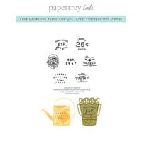 Papertrey Ink - Clear Photopolymer Stamps - Vase - Rustic Add-Ons