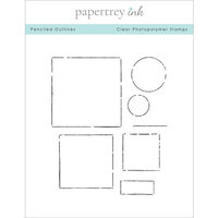 Papertrey Ink - Clear Photopolymer Stamps - Penciled Outlines