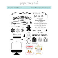 Papertrey Ink - Christmas - Clear Photopolymer Stamps - Gingerbread Bakery