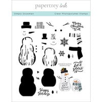 Papertrey Ink - Christmas - Clear Photopolymer Stamps - Simply Snowmen