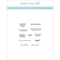 Papertrey Ink - Clear Photopolymer Stamps - Just Sentiments - From All Of Us