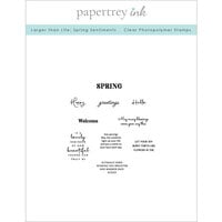 Papertrey Ink - Clear Photopolymer Stamps - Larger Than Life - Spring Sentiments