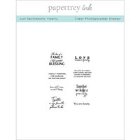 Papertrey Ink - Clear Photopolymer Stamps - Just Sentiments - Family