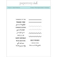 Papertrey Ink - Clear Photopolymer Stamps - Tuck It Sentiments