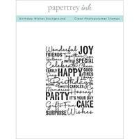 Papertrey Ink - Clear Photopolymer Stamps - Birthday Wishes Background