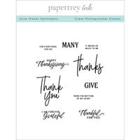 Papertrey Ink - Clear Photopolymer Stamps - Give Thanks Sentiments