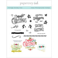 Papertrey Ink - Clear Photopolymer Stamps - Vintage Holiday Flair