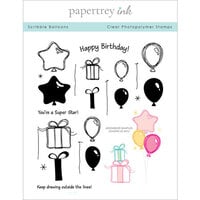 Papertrey Ink - Clear Photopolymer Stamps - Scribble Balloons