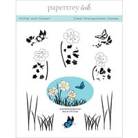 Papertrey Ink - Clear Photopolymer Stamps - Flutter And Flowers