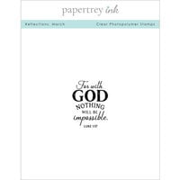 Papertrey Ink - Clear Photopolymer Stamps - Reflections - March