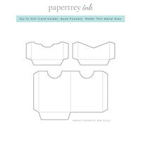 Papertrey Ink - Metal Dies - Go-To Gift Card Holder - Book Pockets