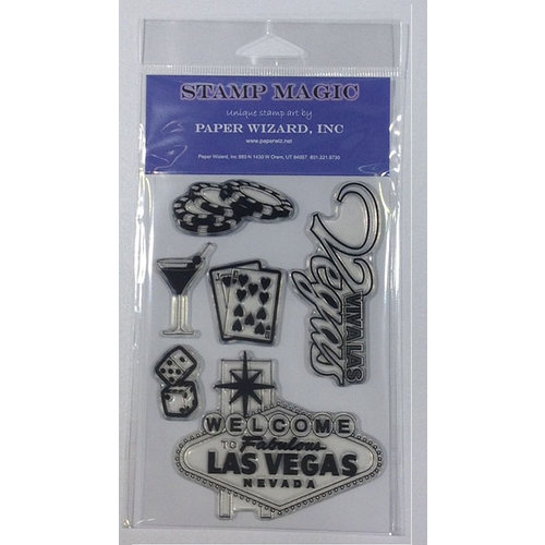 Paper Wizard - Clear Acrylic Stamp Set - Las Vegas