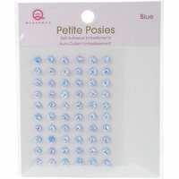 Queen and Company - Bling - Self Adhesive Petite Posies - Blue