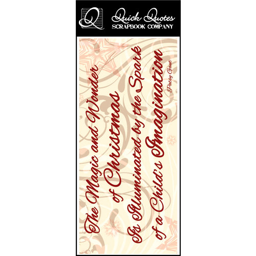 Quick Quotes - Christmas Collection - Color Vellum Quote Strip - Magic and Wonder