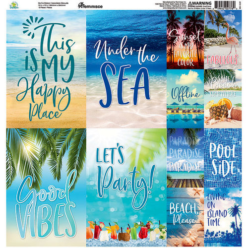 All Inclusive Vacation Poster Sticker 12x12