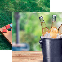Reminisce - Backyard BBQ Collection - 12 x 12 Double Sided Paper - Bucket of Beer