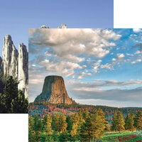 Reminisce - The Black Hills Collection - 12 x 12 Double Sided Paper - Devils Tower