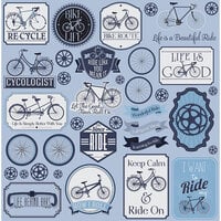 Reminisce - Bike Life Collection - 12 x 12 Cardstock Stickers - Elements