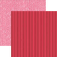 Reminisce - Be My Valentine Collection - 12 x 12 Double Sided Paper - Love Stripe