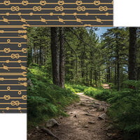Reminisce - Be Prepared Collection - 12 x 12 Double Sided Paper - Path To Adventure
