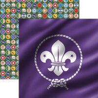 Reminisce - Be Prepared Collection - 12 x 12 Double Sided Paper - The World Scout Emblem