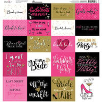 Reminisce - Bride To Be Collection - 12 x 12 Cardstock Stickers - Elements