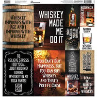 Reminisce - One Bourbon, One Scotch, One Whiskey Collection - 12 x 12 Cardstock Stickers - Elements