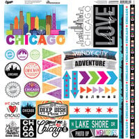 Reminisce - Chicago Collection - 12 x 12 Cardstock Stickers