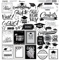 Reminisce - Congrats Grad Collection - 12 x 12 Cardstock Stickers - Elements