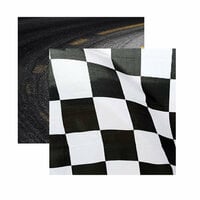 Reminisce - Checkered Flag Collection - 12 x 12 Double Sided Paper - Checkered Flag