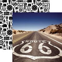 Reminisce - Classic Cars Collection - 12 x 12 Double Sided Paper - Route 66