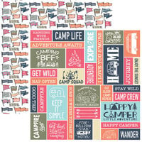 Reminisce - Camping Life Collection - 12 x 12 Double Sided Paper - Adventure Awaits