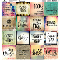 Reminisce - Capture the Moment Collection - 12 x 12 Cardstock Stickers - Square