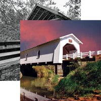 Reminisce - Covered Bridges Collection - 12 x 12 Double Sided Paper - Over Crabtree Creek