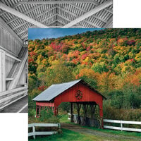 Reminisce - Covered Bridges Collection - 12 x 12 Double Sided Paper - Fall Colors
