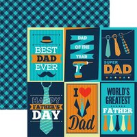 Reminisce - Dad's Life Collection - 12 x 12 Double Sided Paper - Sheet 03
