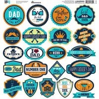 Reminisce - Dad's Life Collection - 12 x 12 Sticker Sheet - Labels