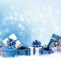 Ella and Viv Paper Company - Blue Christmas Collection - 12 x 12 Paper - Christmas Morning