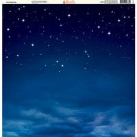 Ella and Viv Paper Company - Galaxy Collection - 12 x 12 Paper - Calm Night Sky