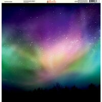 Ella and Viv Paper Company - Galaxy Collection - 12 x 12 Paper - Northern Lights