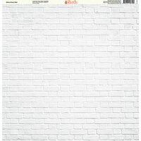 Ella and Viv Paper Company - Brick Backgrounds Collection - 12 x 12 Paper - White Brick Wall