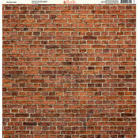 Ella and Viv Paper Company - Brick Backgrounds Collection - 12 x 12 Paper - Red Brick Wall