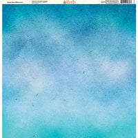 Ella and Viv Paper Company - Painted Collection - 12 x 12 Paper - Ocean Blue Watercolor