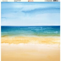 Ella and Viv Paper Company - Watercolor Beach Collection - 12 x 12 Paper - Watercolor Beach