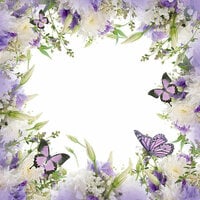 Ella and Viv Paper Company - The Butterfly Effect Collection - 12 x 12 Paper - Butterfly Garden