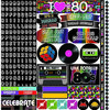 Ella and Viv Paper Company - 80's Party Collection - 12 x 12 Cardstock Stickers - Alpha Combo