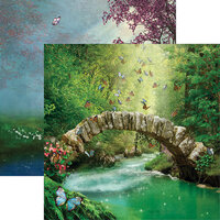 Reminisce - Enchanted Forest Collection - 12 x 12 Double Sided Paper - Fantasy Bridge