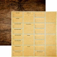 Reminisce - Family Tree Collection - 12 x 12 Double Sided Paper - Family Heritage