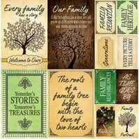 Reminisce - Family Tree Collection - 12 x 12 Cardstock Stickers - Poster